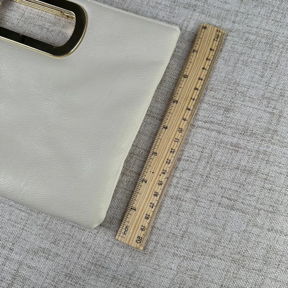 Vintage Gunne Sax Ivory Gold Handle Clutch Purse 90s Y2K Evening Bag